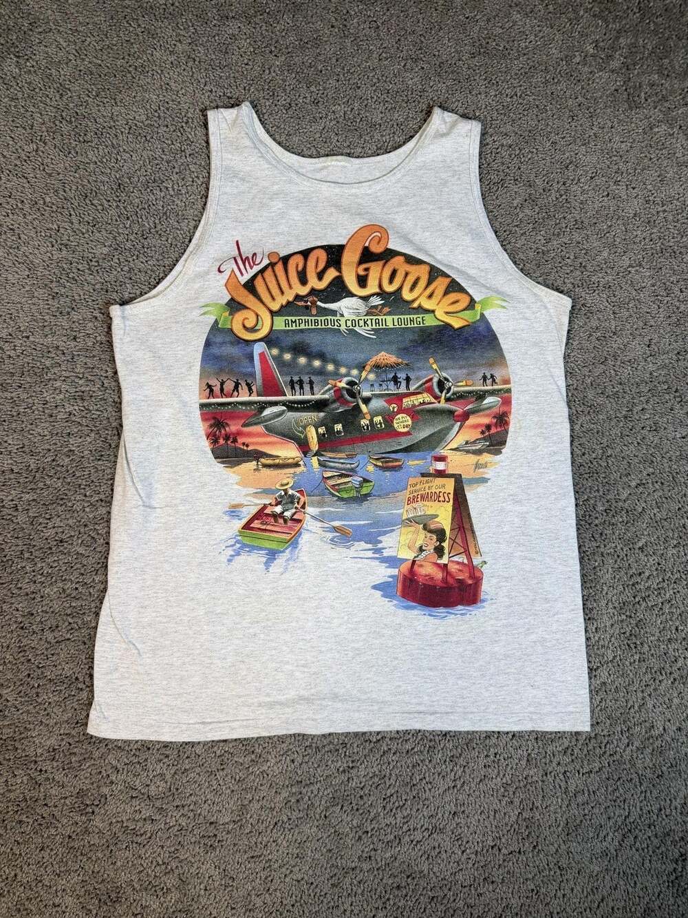 Vintage 1996 Caribbean Soul Shirt Mens M The Juice Goose Cocktail Lounge